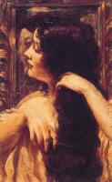 Beckwith, James Carroll - Brunette Combing Her Hair